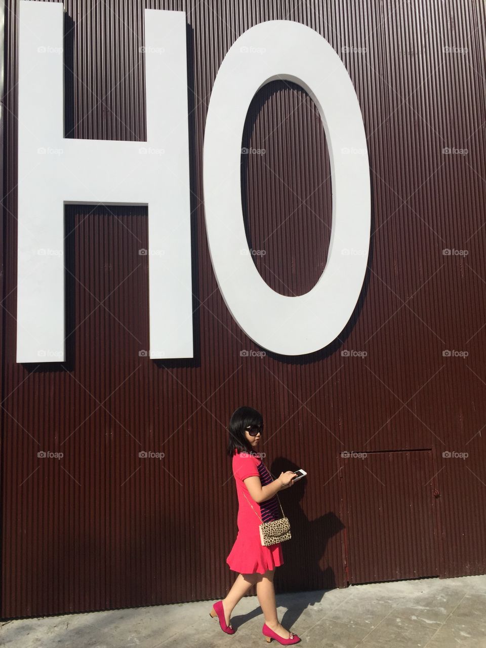 stylist kid walking in the city