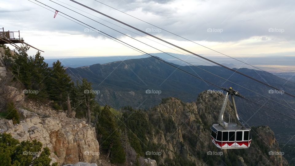Tramway. Tramway to the top of the Sandia Mountains