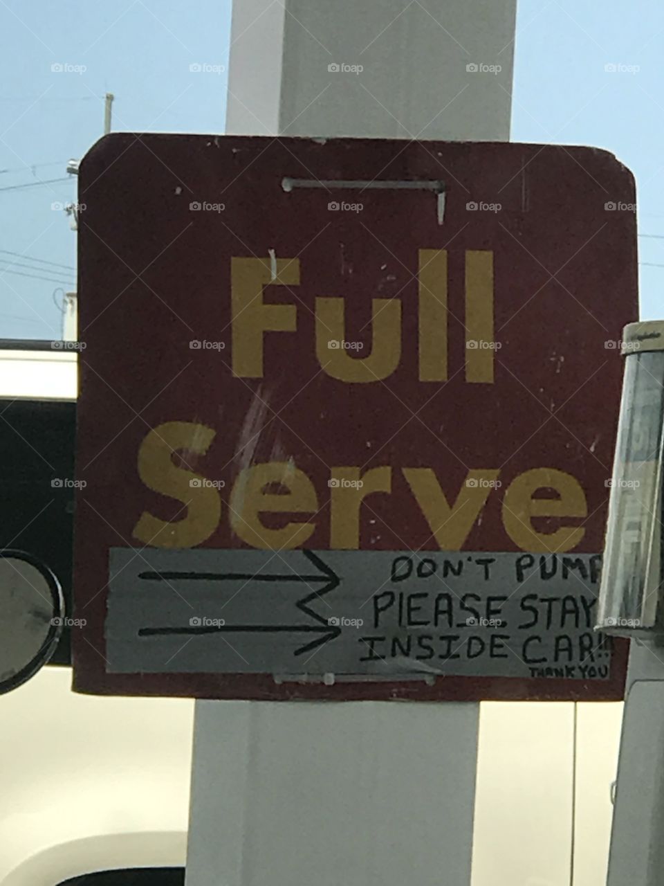 How long has it been since you saw a full service sign at the gas station.