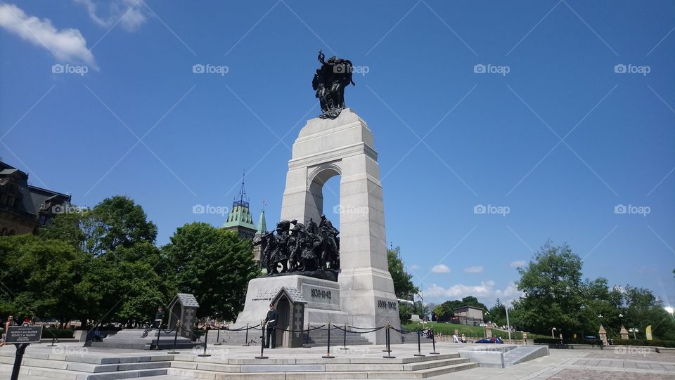 The National War Memorial proudly standing in its glory