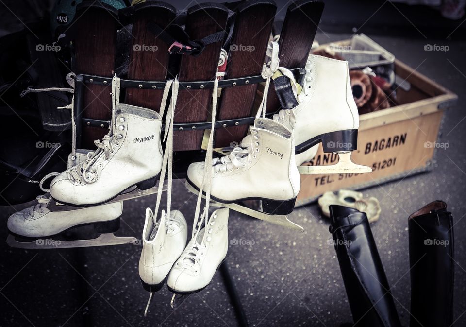 Winter fun. Ice skating shoes