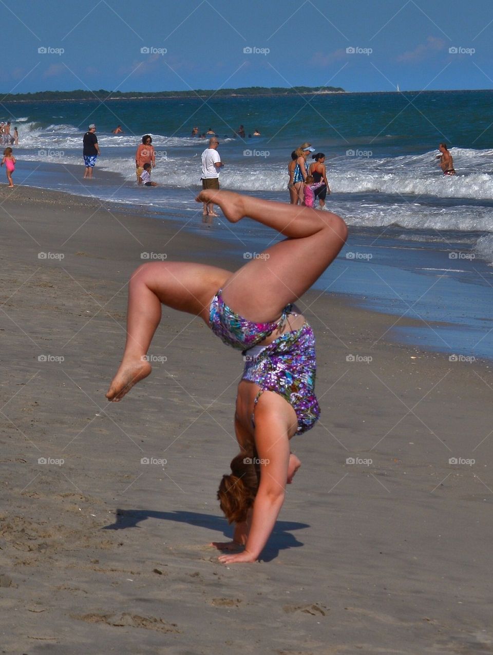 Gymnast on the Beach