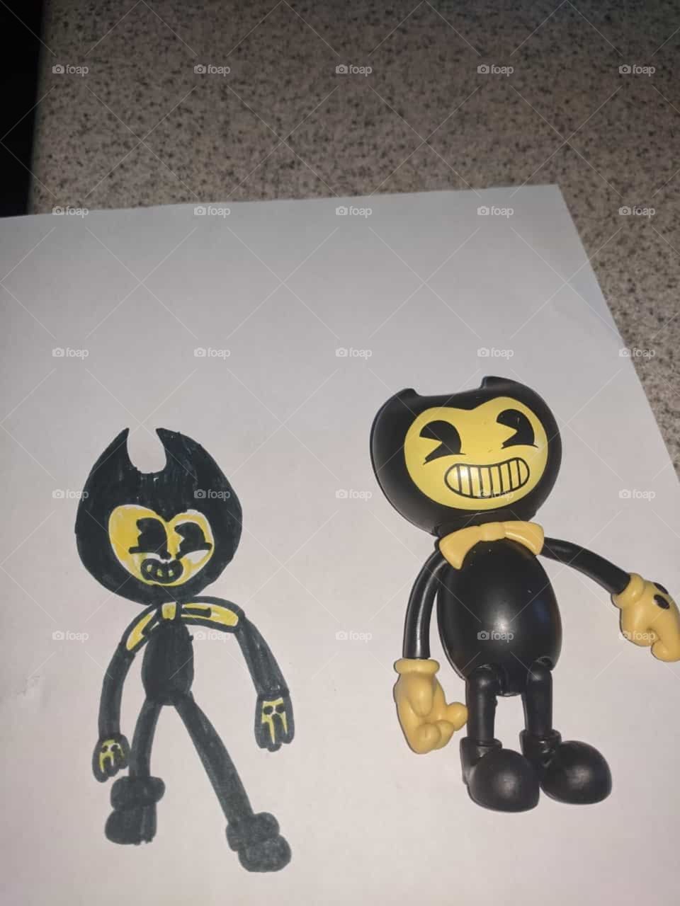 Bendy ☺️ It's my kid's favourite cartoon character ever ☺️☺️☺️ It's a creepy character !!!