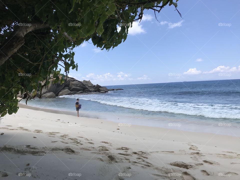 Beautiful sandy beach, Seychelles