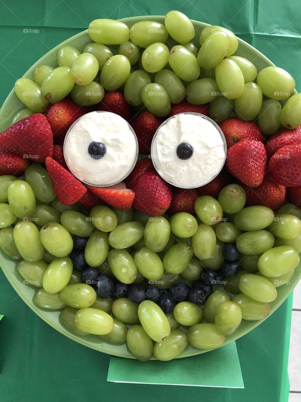 TMNT themed birthday party fruit platter 