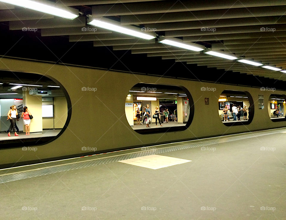 Underground metro in Lyon