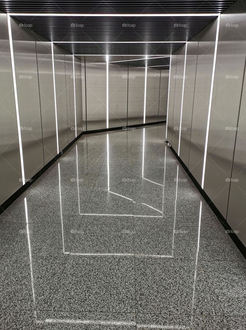 Transition to metro station