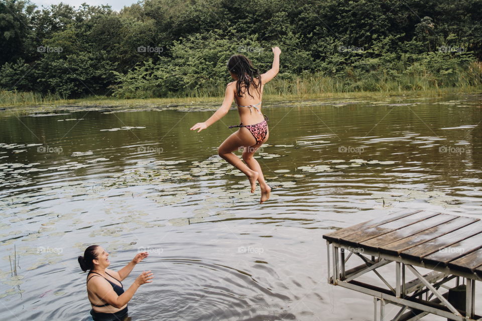 Playing in the river