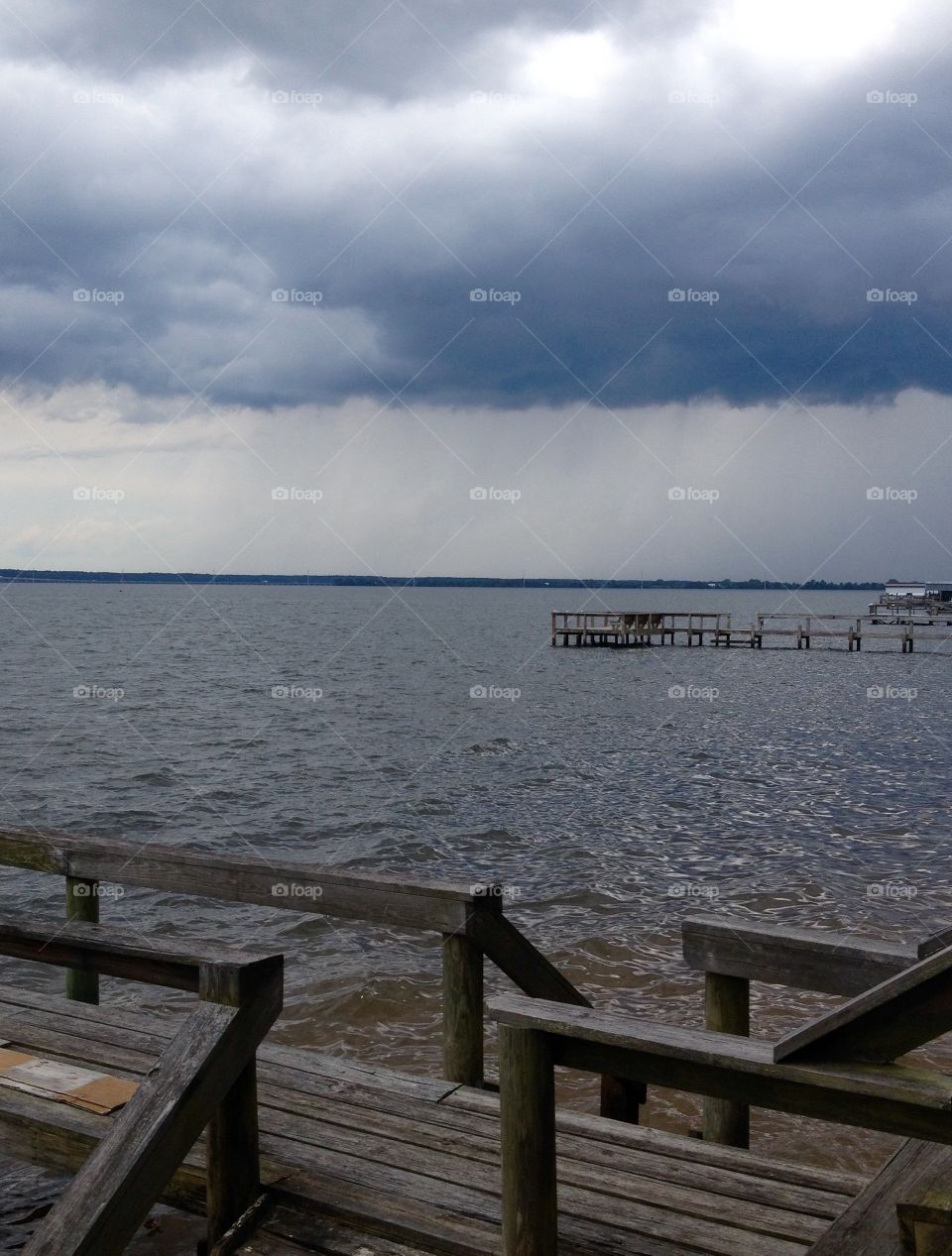 Storm clouds from the dock 