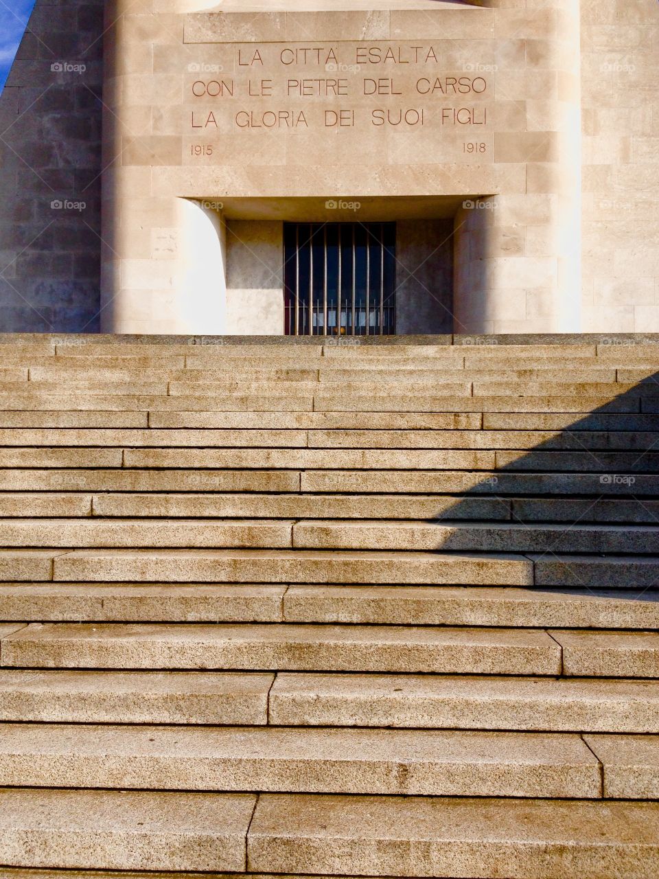 flight of steps. steps of a monument to the homeland