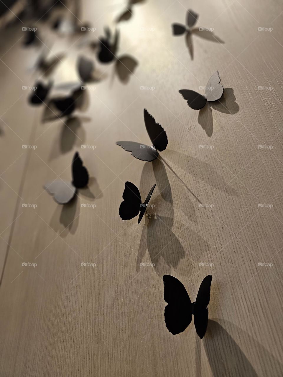 Artistic Butterflies Wall Deco at Domain Cafe East Hotel Hong Kong