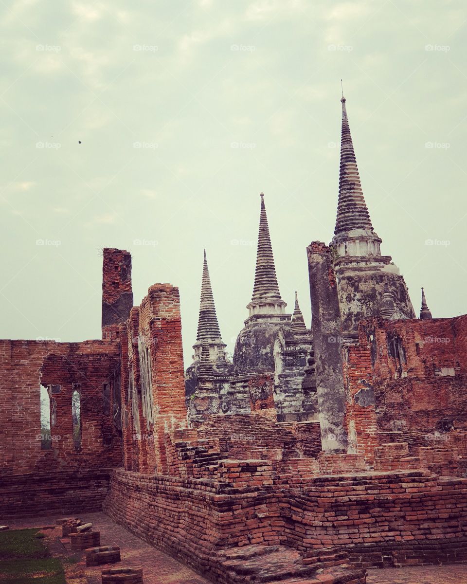 ancient ayutthaya pagodas