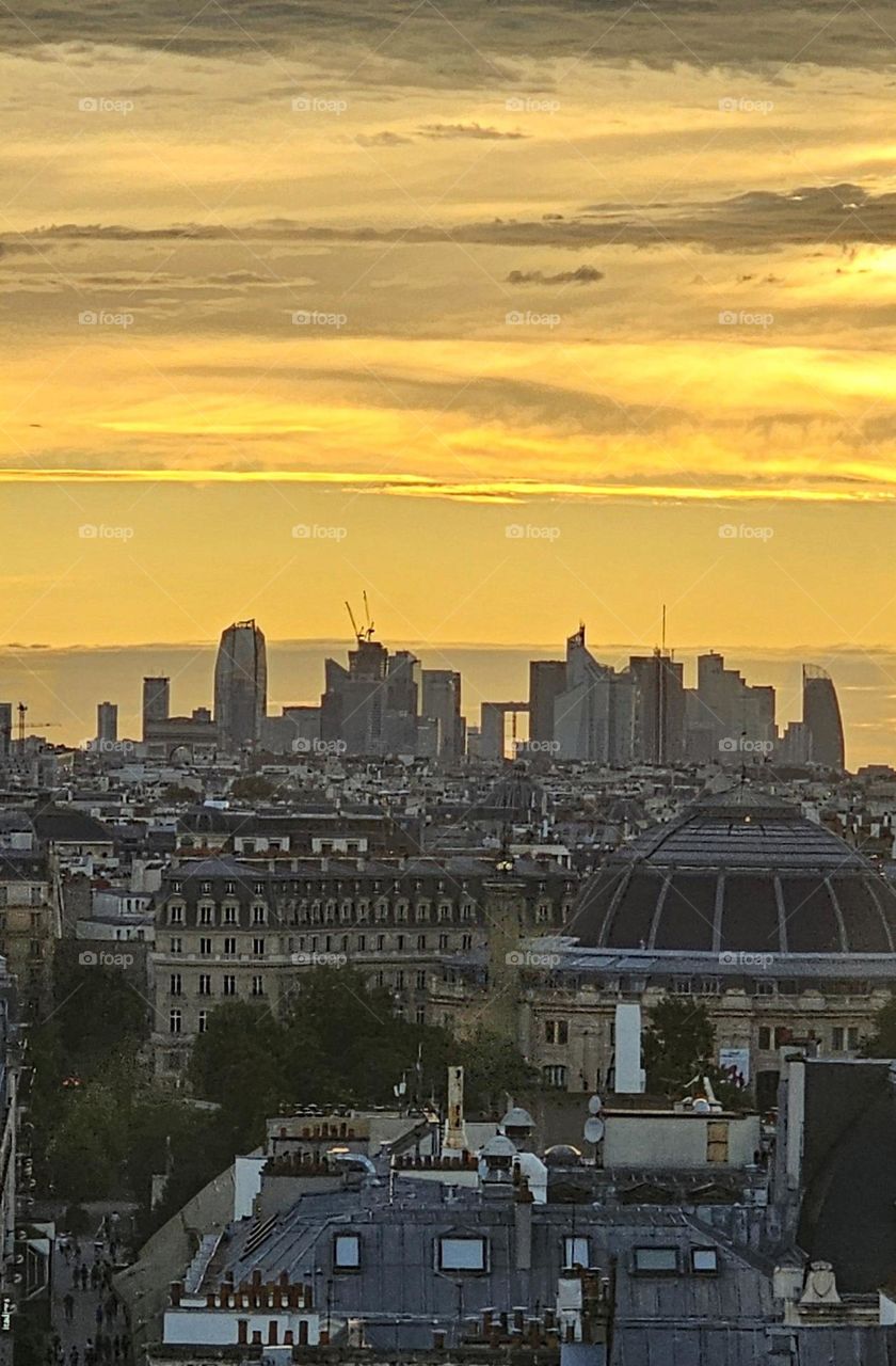 la Défense vue du centre Pompidou