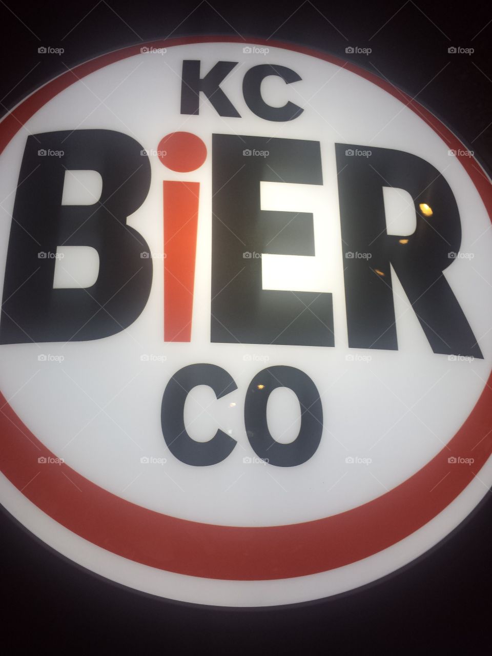 KC Bier Co Bar Sign