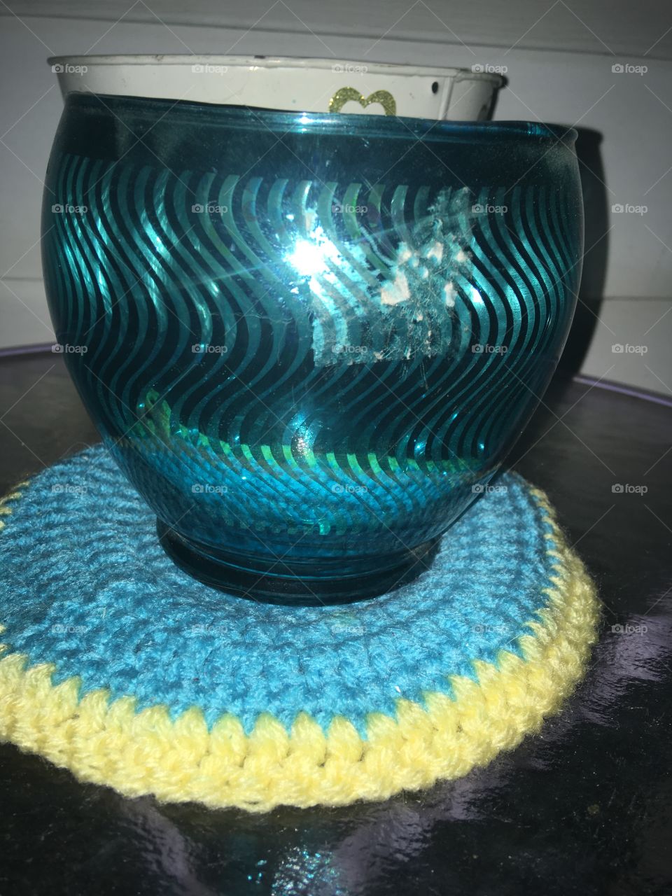 My home made solar light looks really cool on a table outside on my porch. 