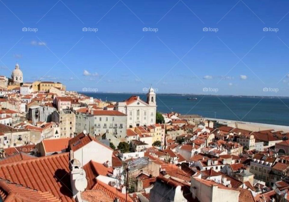 City view from above. Lisbon, Portugal 