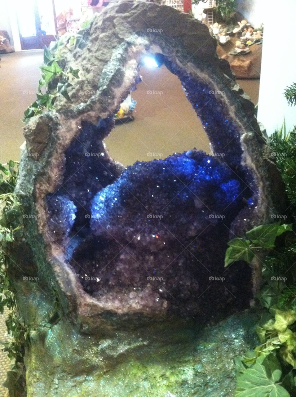 Large amethyst geode crystal