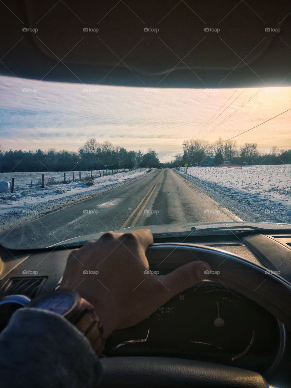 Winter Open Road