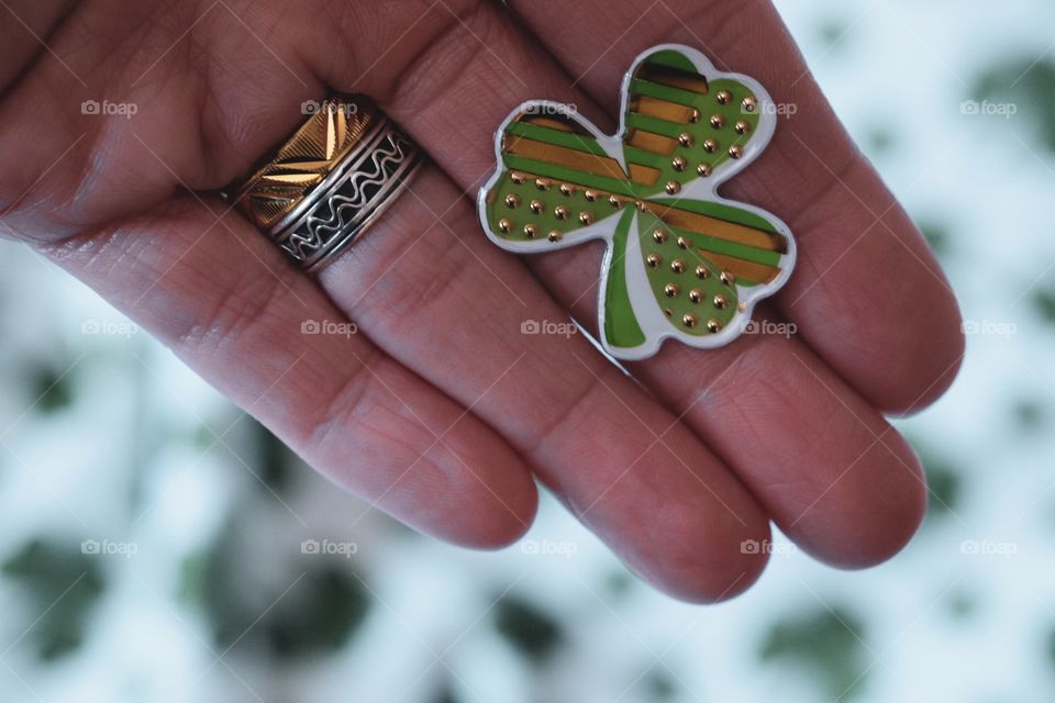 Shamrock For St. Patrick’s Day, Hand Holding It