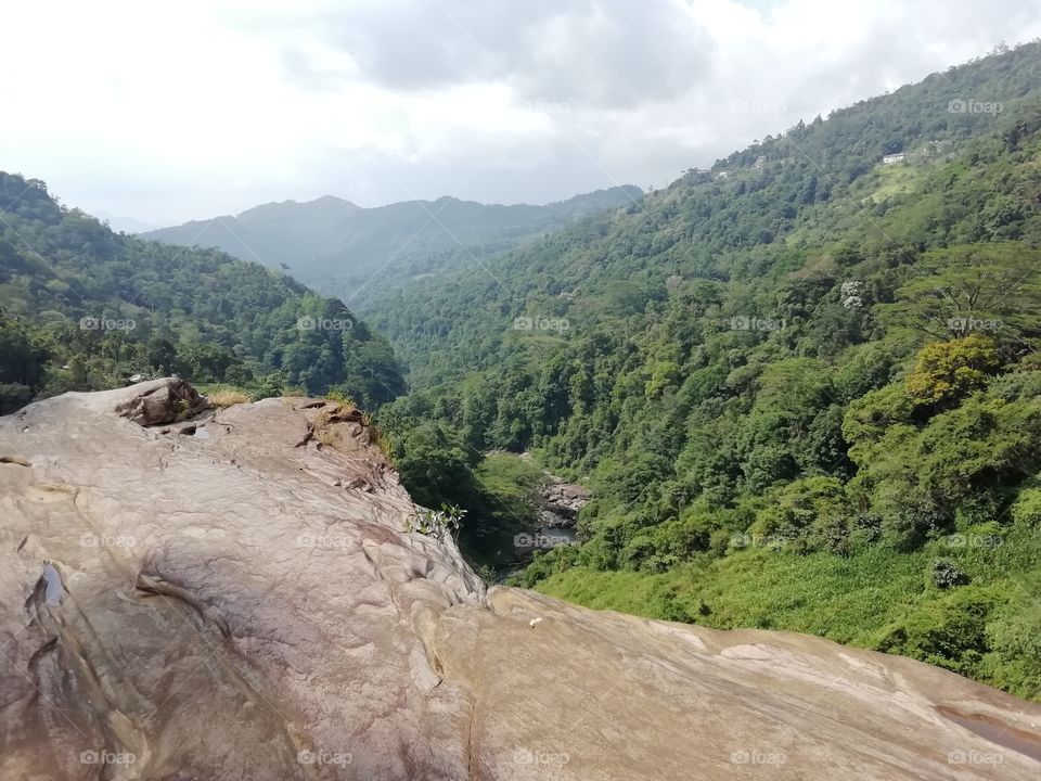Beautiful view from top of a Waterfall.