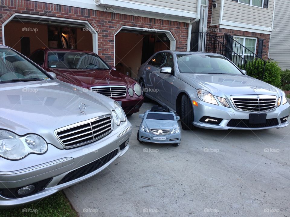 Family of Mercedes Benz Cars