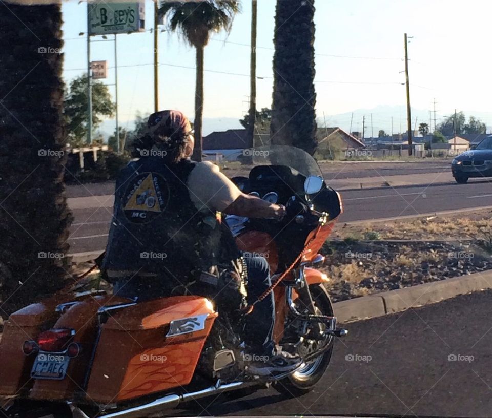 Lady on a Motorcycle