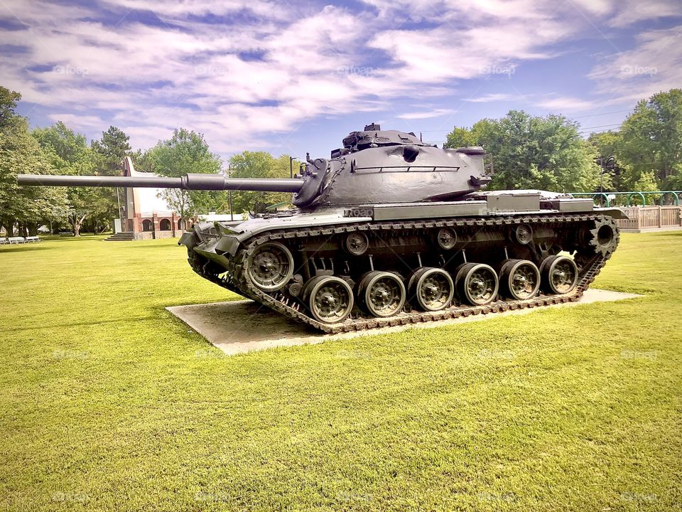 M60 Tank, tank, Dexter Park, Clay Center, Kansas, park, display 