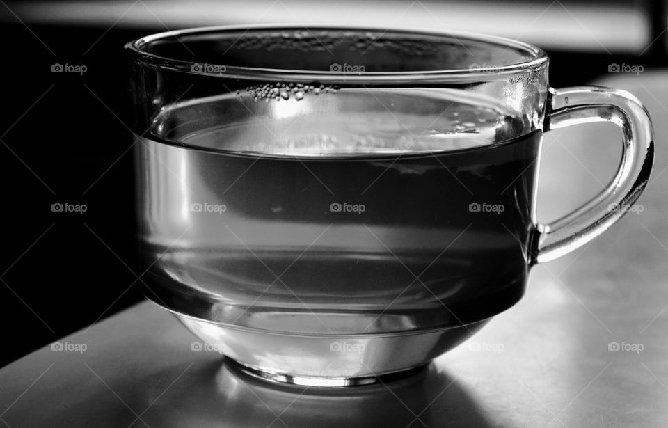 cup of tea, good morning, black and white background