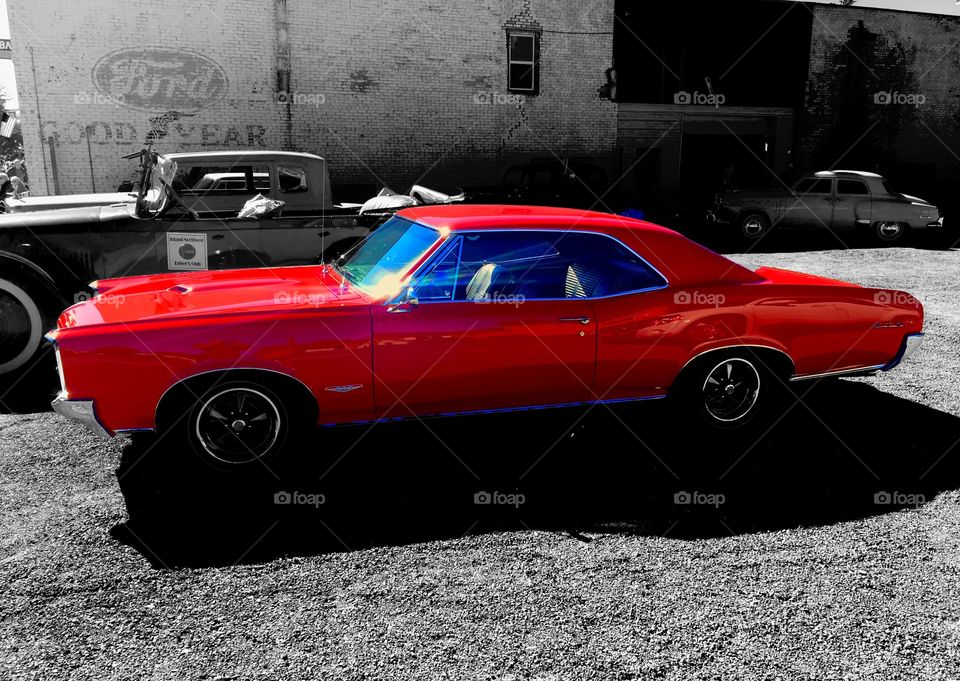 Classic Red Pontiac