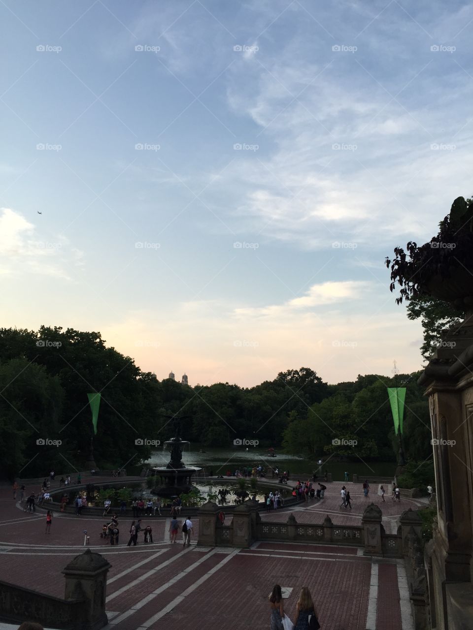 pretty sky, pretty fountain😍⛲️