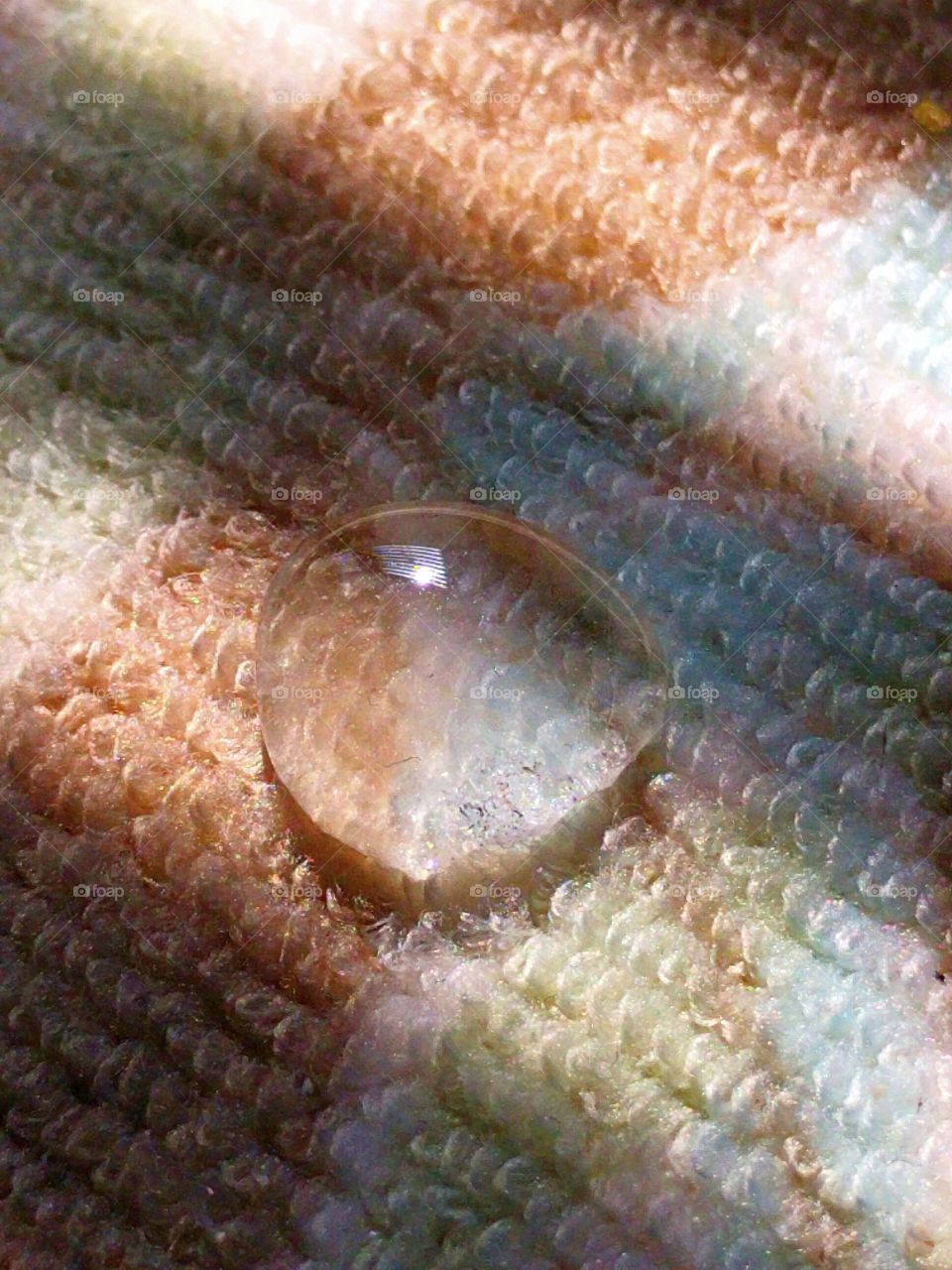 Large Droplet on Drying Towel