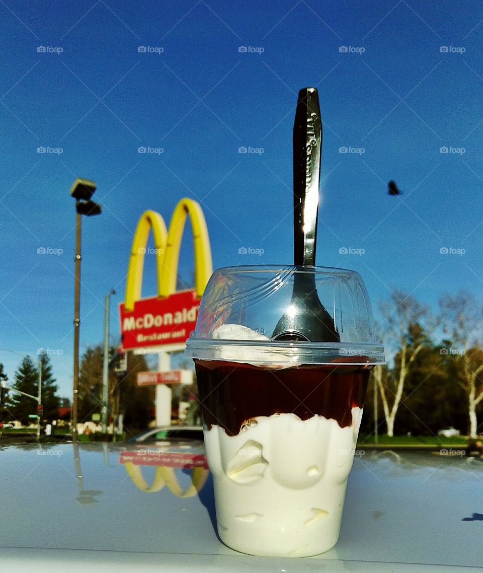 McDonald's hot fudge sundae