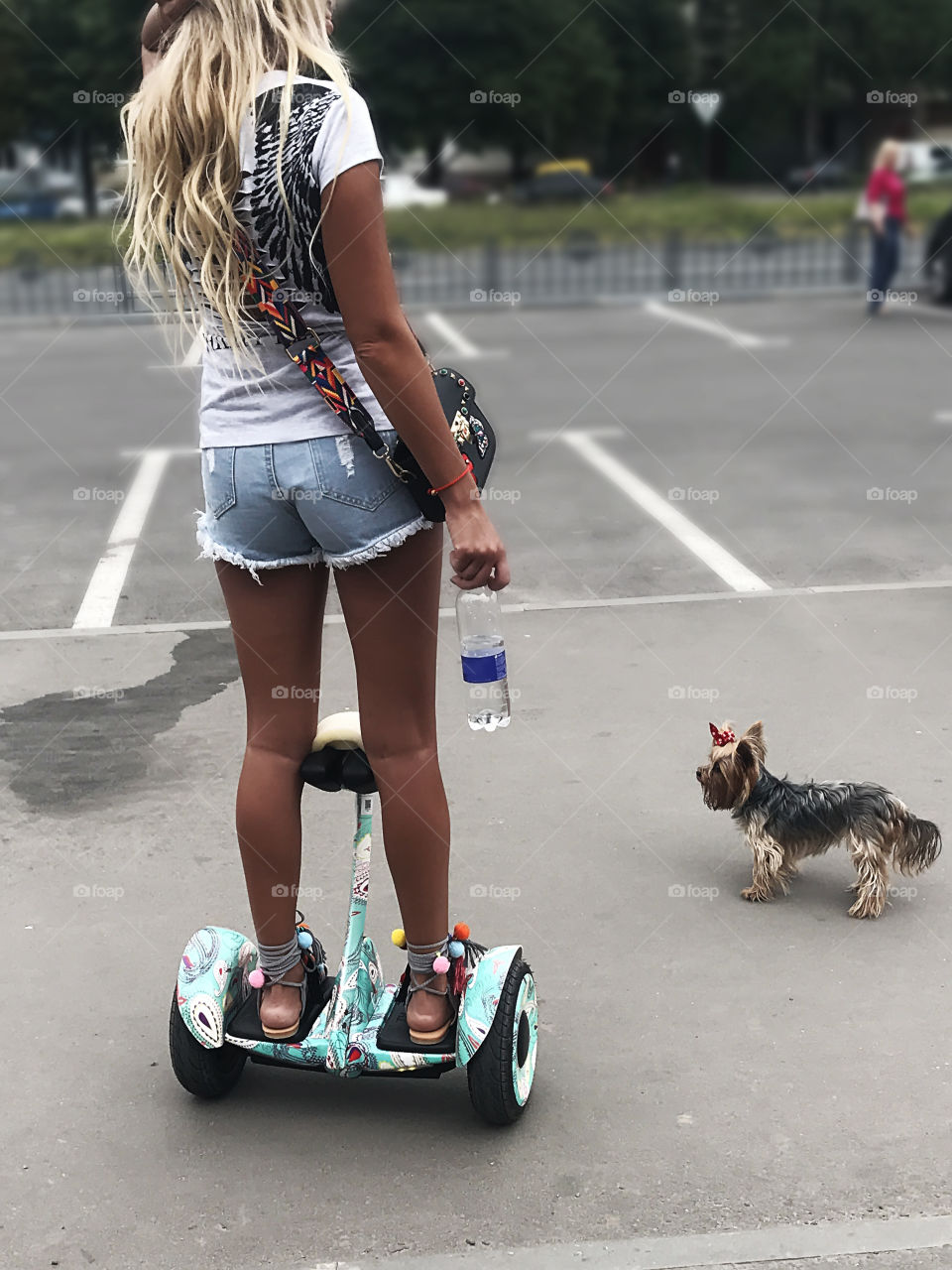 Enjoying the last summer days riding a gyro board 