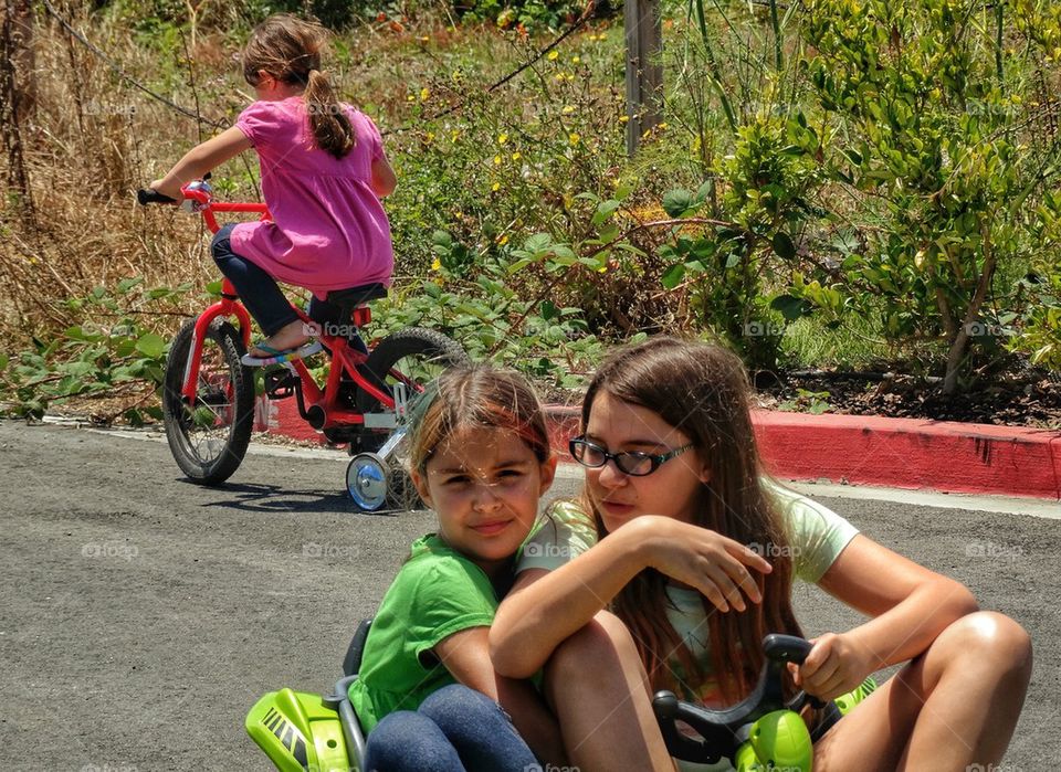 Sisters Playing in the Street