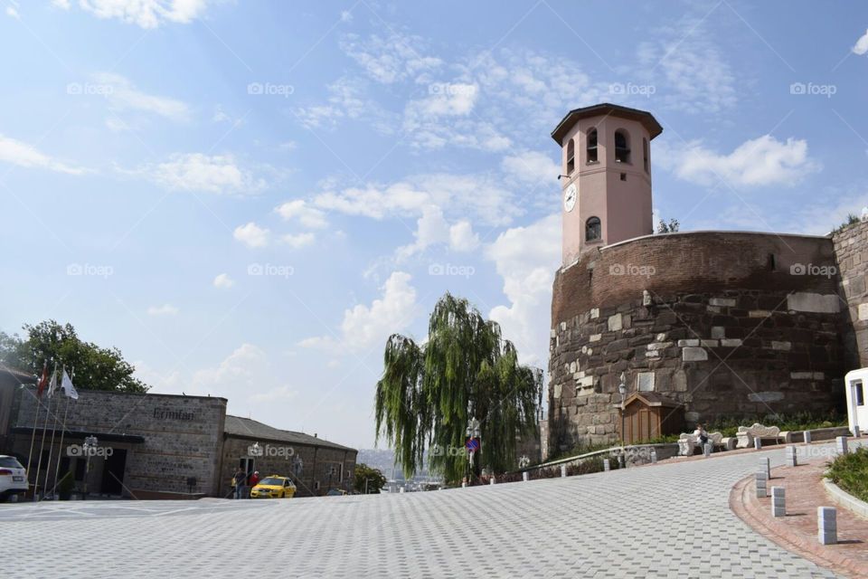 the entrance to Ankara castle in Turkey