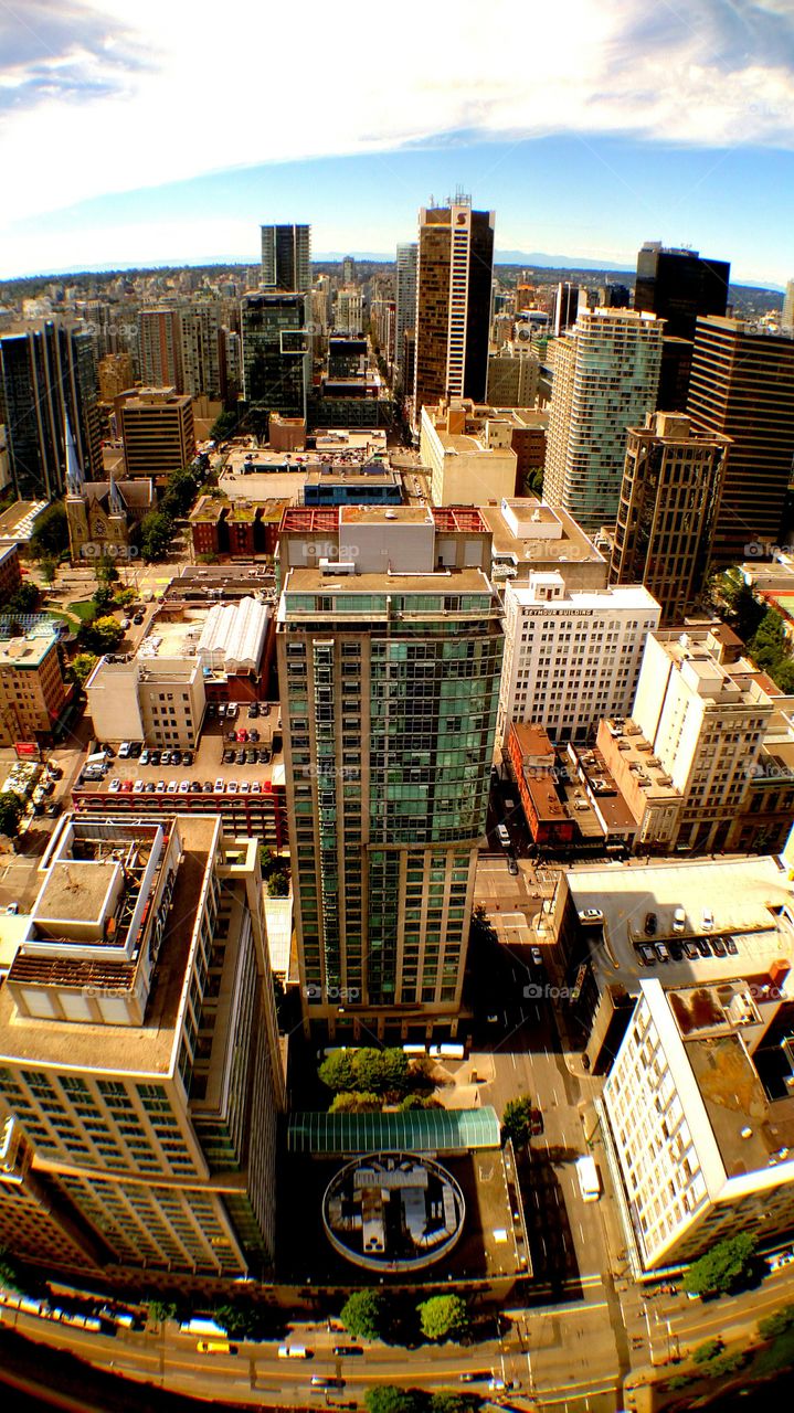 Aerial view of buildings