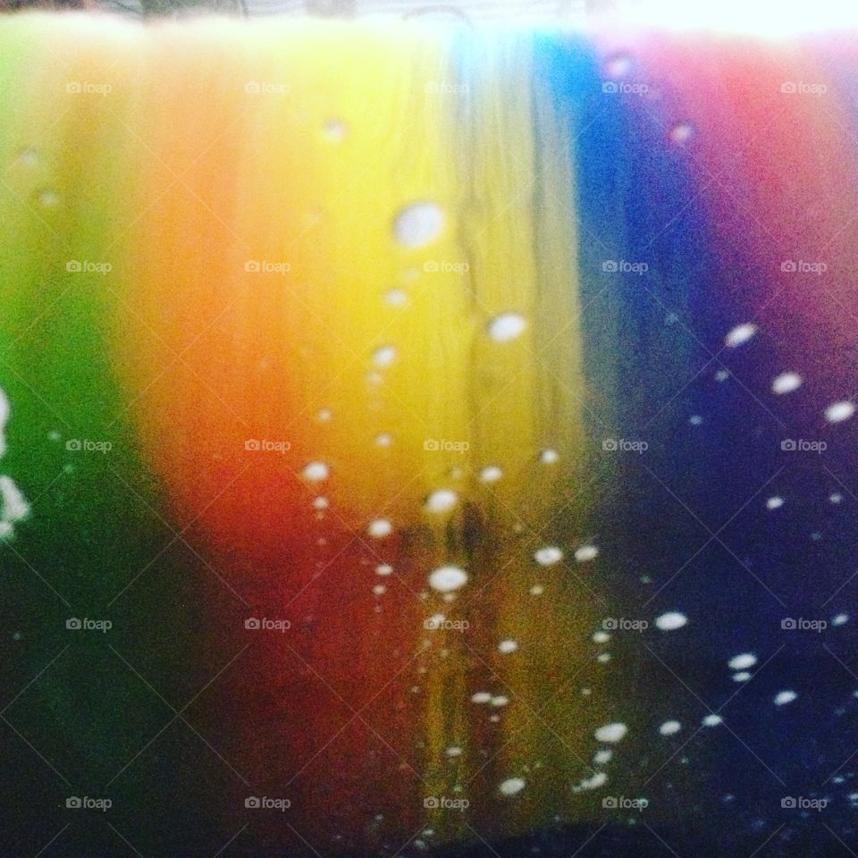 At the car wash a huge rainbow colored brush was doing it’s magic!