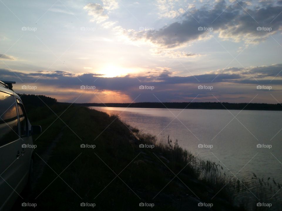 Sanset over the lake