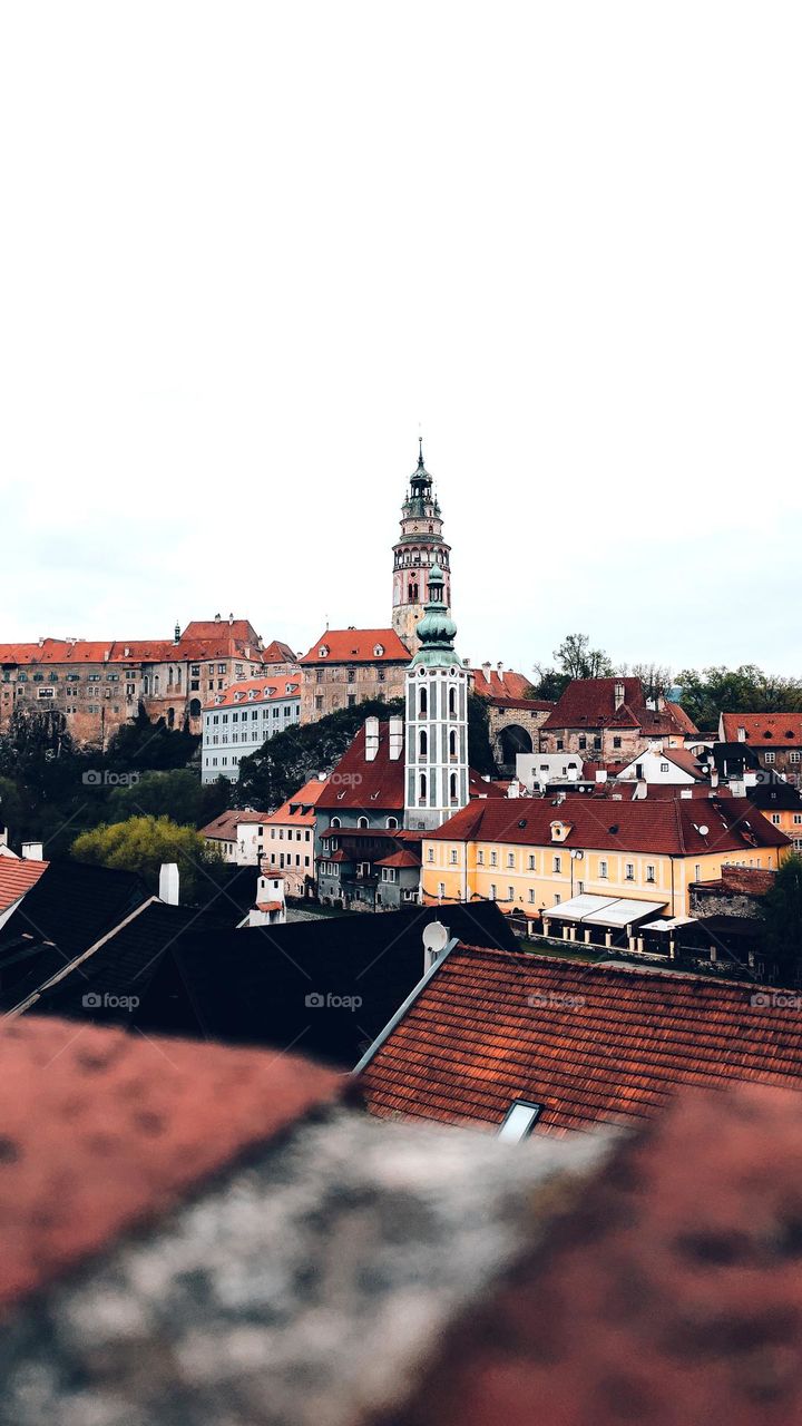 Cesky Krumlov city view 