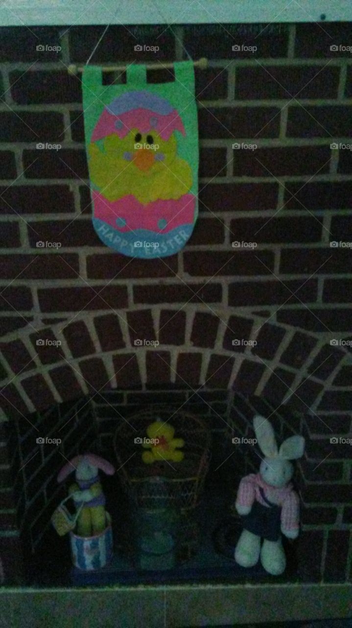 Easter Fire Place Decorations
