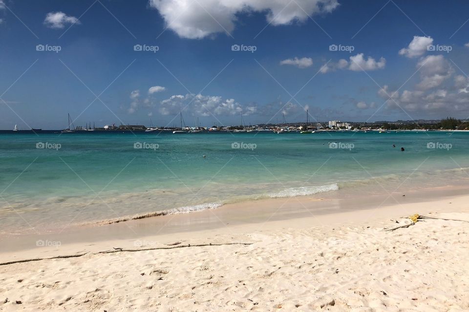White sand beaches in Barbados