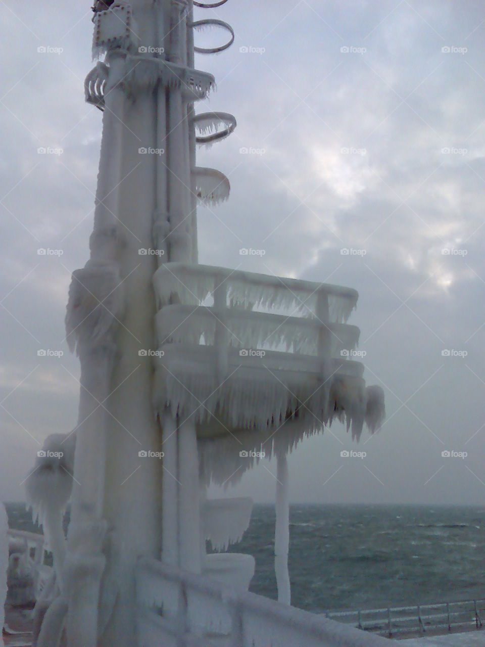 Ice on ship(Norway @ -18°c) Freezing 😱
Forward Mast.