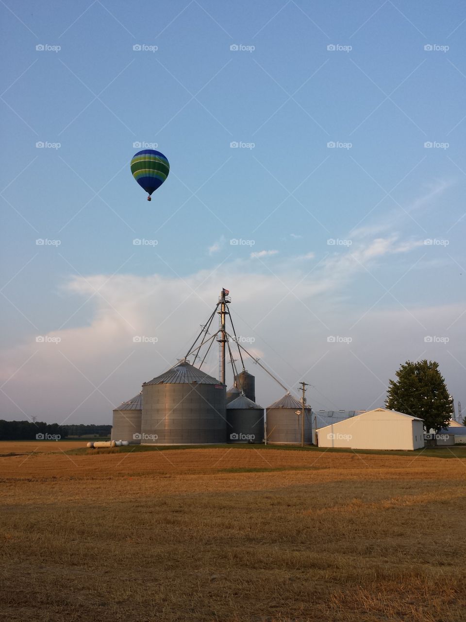 Hot air balloon in the sky