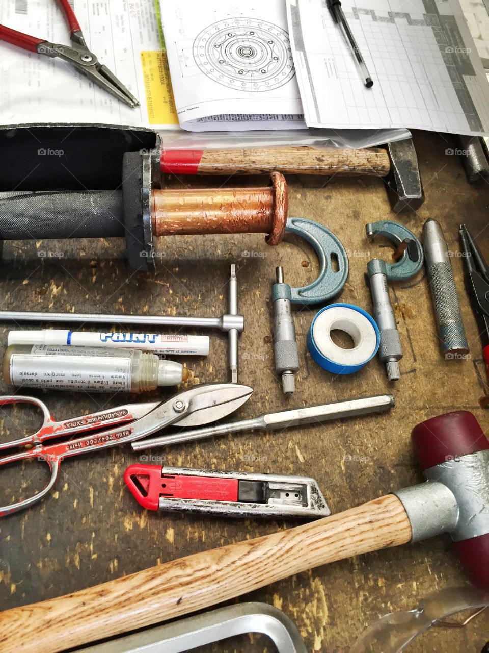 Desk in factory. Desk in factory while I work 