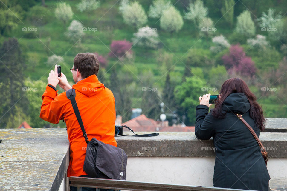 Couple taking photos