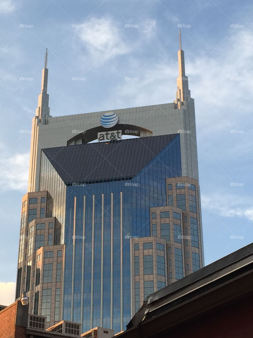 Nashville Rooftop. AT&T building in Nashville 