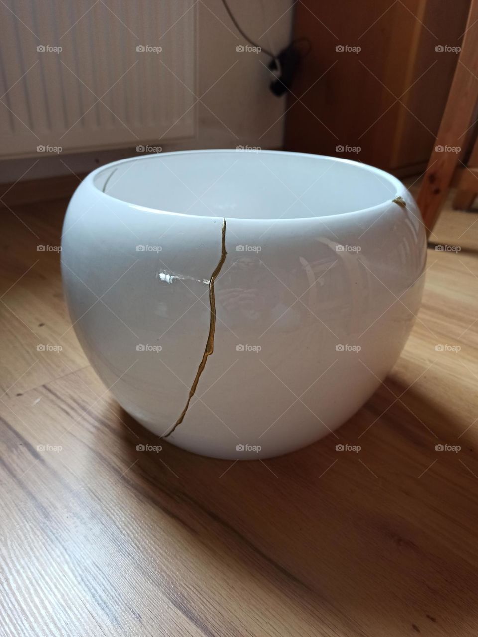 Blumentopf mit Kintsugi