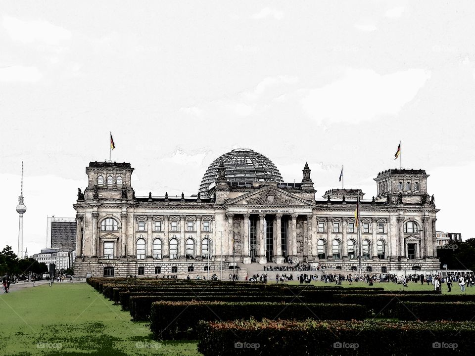 Reichstag Berlin, Germany, art photo, color photo