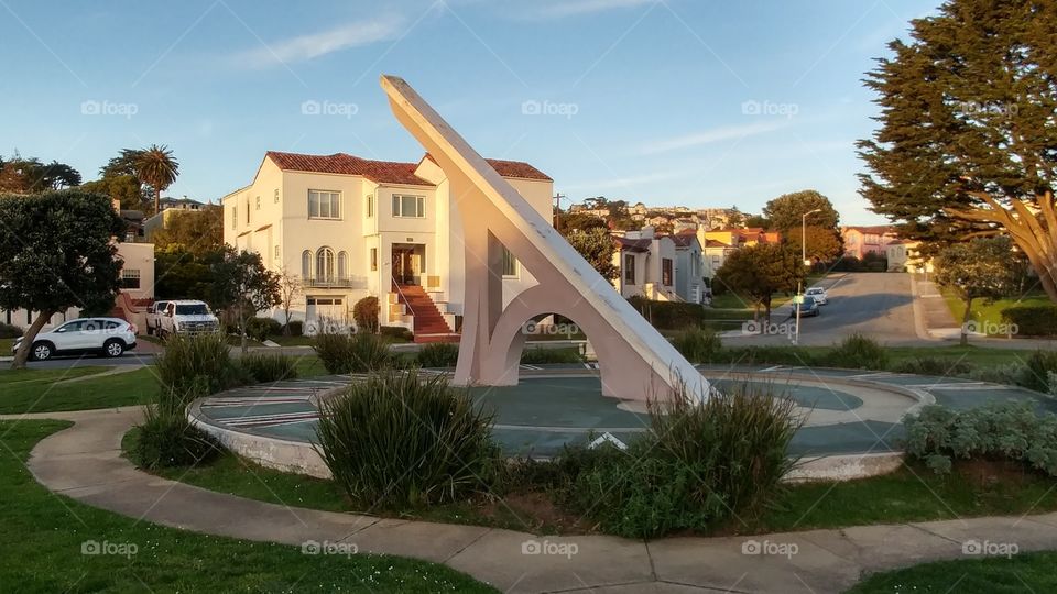 sundial in the suburbs