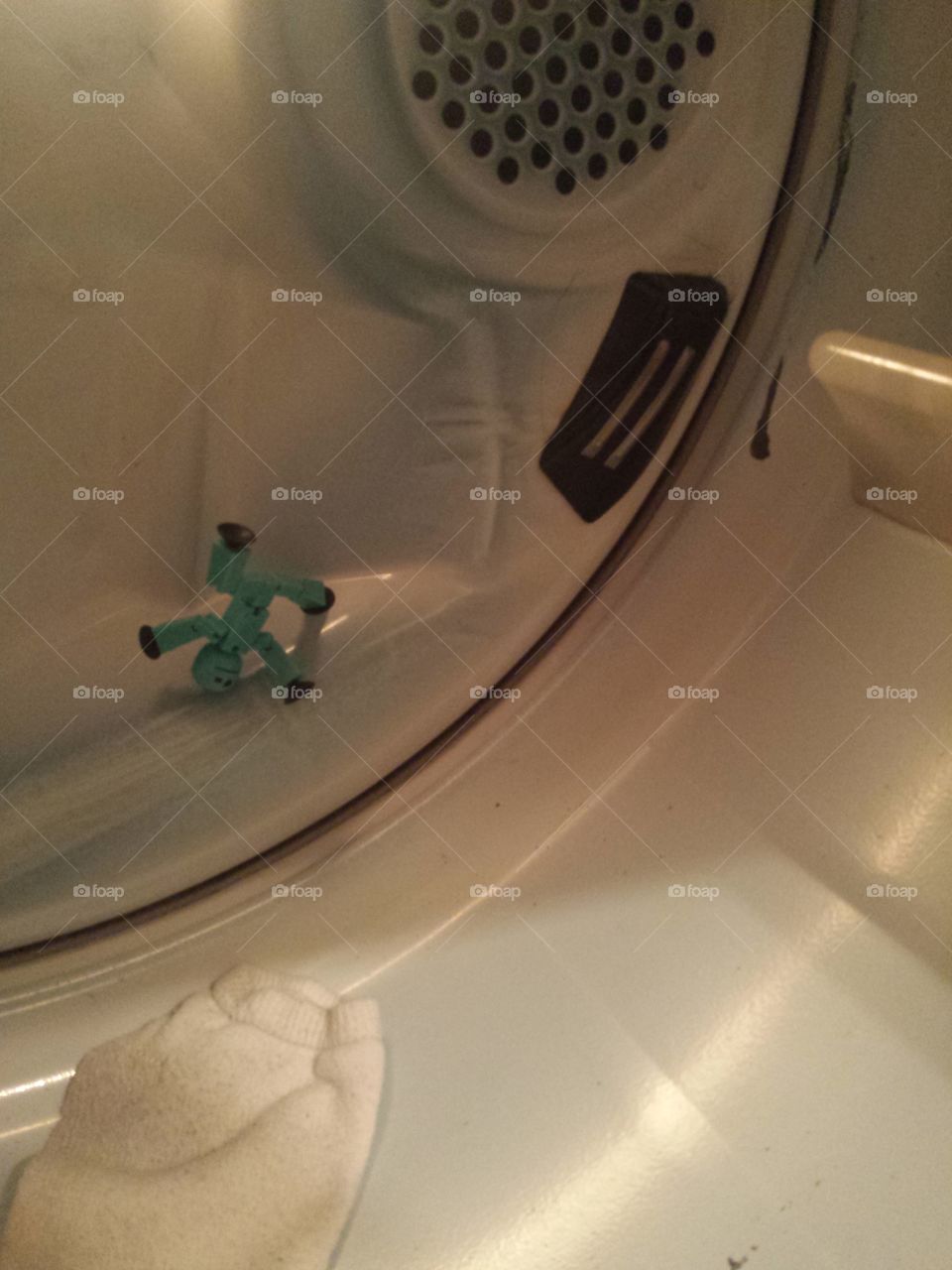 Stickbot in the dryer